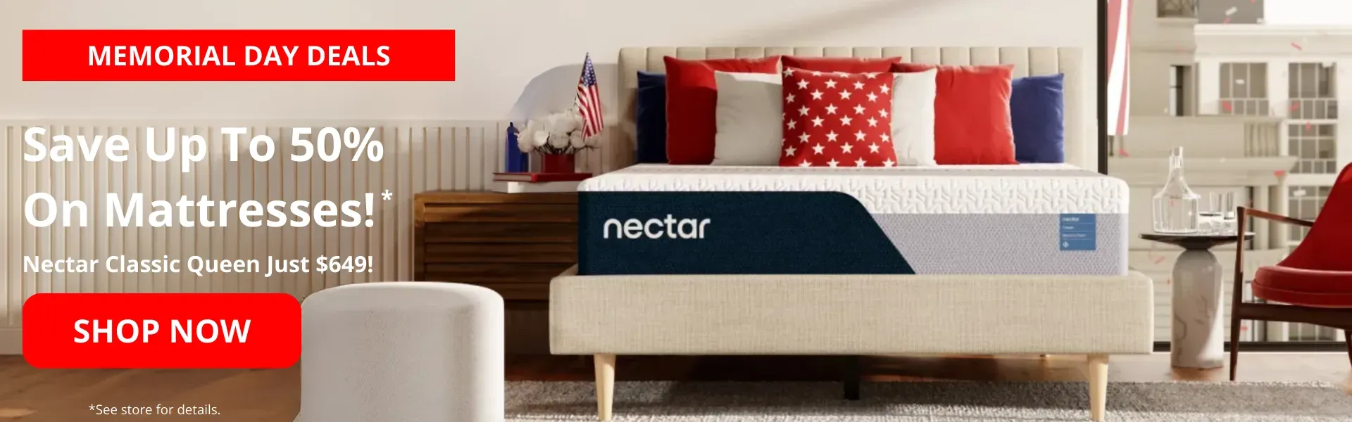 Save up to 50% off Nectar Mattresses!